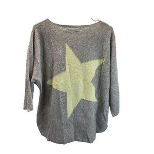 360 Sweater Gray with Yellow Star Crew Neck